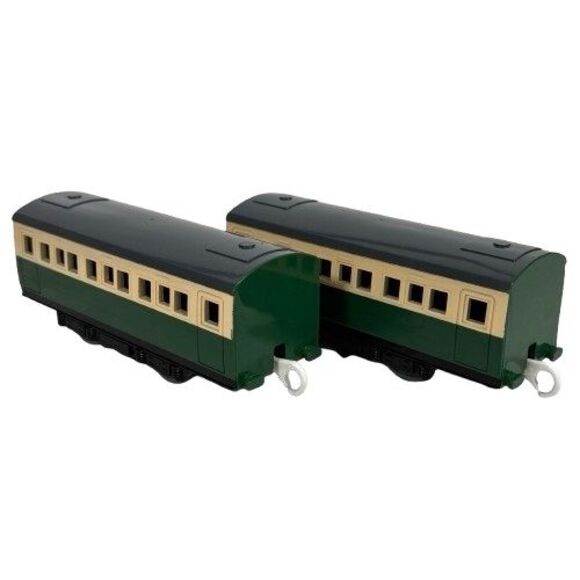 Thomas & Friends TOMY Trackmaster Gordons Green Express Coach Passenger Cars Set - Picture 2 of 11